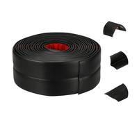sourcing map Wall Corner Protector, 4cm x 3Meters Peel and Stick Molding Trim Wall Edge Guard, Flexible Self-Adhesive Inside & Outside Corner Trim Strip for Edge Ceiling, Black