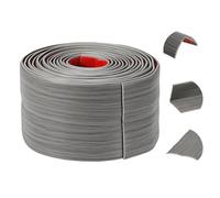 sourcing map Wall Corner Protector, 6cm x 3Meters Peel and Stick Molding Trim Wall Edge Guard, Flexible Self-Adhesive Inside & Outside Corner Trim Strip for Edge Ceiling, Gray Grain Color