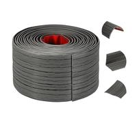 sourcing map Wall Corner Protector, 6cm x 3Meters Peel and Stick Molding Trim Wall Edge Guard, Flexible Self-Adhesive Inside & Outside Corner Trim Strip for Edge Ceiling, Dark Gray Grain