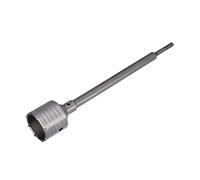 sourcing map Wall Hole Drill Bit 70mm Concrete Cement Stone Hole Saw Cutter 340mm Drilling Depth Round Shank with Connecting Rod Drill for SDS X4 Impact Drill