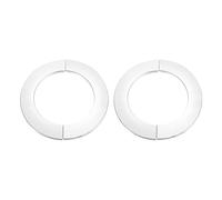 sourcing map Wall Split Flange, 2pcs 201 Stainless Steel Round Escutcheon Plate for 90mm Diameter Pipe