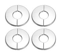 sourcing map Wall Split Flange, 2pcs 304 Stainless Steel Round Escutcheon Plate for 22mm Diameter Pipe