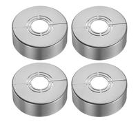 sourcing map Wall Split Flange, 4 Pcs 70x25 mm - Cuttable ABS Round Escutcheon Plate Cover Buckle, Shower Arm Flange for 20/25/33mm(0.8/1.0/1.3 Inch) Water Pipe Faucet Decoration (Gray)