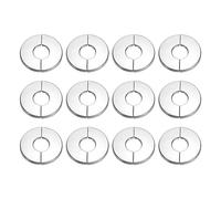 sourcing map Wall Split Flange, 4pcs 201 Stainless Steel Round Escutcheon Plate for 22mm Diameter Pipe