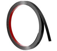 sourcing map Wall Trim Molding, 16.4 ft x 0.39 in Stainless Steel Peel and Stick Self Adhesive Trim Metalized Mirror-Like Finish Strip Border Edge Frame Trim for Home DIY Decoration, Black