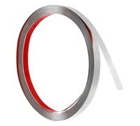 sourcing map Wall Trim Molding, 16.4 ft x 0.39 in Stainless Steel Peel and Stick Self Adhesive Trim Metalized Mirror-Like Finish Strip Border Edge Frame Trim for Home DIY Decoration, Silver