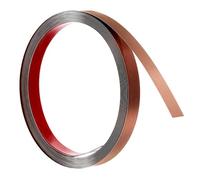 sourcing map Wall Trim Molding, 16.4 ft x 0.59 in Stainless Steel Peel and Stick Self Adhesive Trim Metalized Brushed Finish Strip Border Edge Frame Trim for Home DIY Decoration, Rose Gold