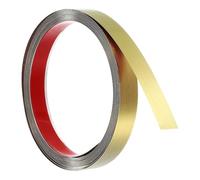 sourcing map Wall Trim Molding, 16.4 ft x 0.79 in Stainless Steel Peel and Stick Self Adhesive Trim Metalized Brushed Finish Strip Border Edge Frame Trim for Home DIY Decoration, Gold