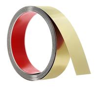 sourcing map Wall Trim Molding, 16.4 ft x 1.57 in Stainless Steel Peel and Stick Self Adhesive Trim Metalized Mirror-Like Finish Strip Border Edge Frame Trim for Home DIY Decoration, Gold