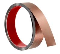 sourcing map Wall Trim Molding, 16.4 ft x 1.57 in Stainless Steel Peel and Stick Self Adhesive Trim Metalized Brushed Finish Strip Border Edge Frame Trim for Home DIY Decoration, Rose Gold
