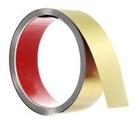 sourcing map Wall Trim Molding, 16.4 ft x 1.97 in Stainless Steel Peel and Stick Self Adhesive Trim Metalized Brushed Finish Strip Border Edge Frame Trim for Home DIY Decoration, Gold