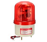 sourcing map Warning Light Bulb Rotating Flashing Signal Alarm Lamp Buzzer 90dB AC 220V Red LTE1101LJ