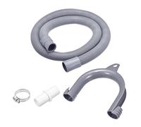 sourcing map Washing Machine Drain Hose Extension Kits 3.28ft Gray for Washing Machine with Extension Adapter, U-Bend Hose Holder, 2 Clamps