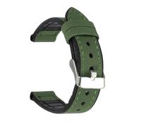 sourcing map Watch Band, 14mm Microfiber Leather Quick Release Sport Watch Band Replacement Strap Horse Pattern for Men Women, Green