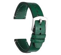 sourcing map Watch Band 22mm Width Microfiber Leather Quick Release Replacement Watch Straps Vintage Horse Oiled Pattern with Stainless Steel Buckle and Spring Bar for Men Women, Green