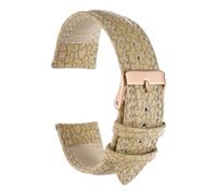 sourcing map Watch Band 22mm Width Microfiber Leather Quick Release Soft Watch Straps Replacement Cracked Pattern with Stainless Steel Rose Gold Buckle and Spring Bar for Men Women, Brown
