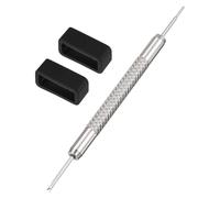 sourcing map Watch Band Strap Loops, 14mm Width Rubber Fastener Rings Silicone Watch Retainers for Watch Black 1Set