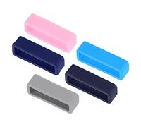 sourcing map Watch Band Strap Loops, 18mm Width Rubber Fastener Loop Silicone Watch Holder Keeper for Watch Band 5 Color 10 Pcs