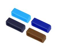 sourcing map Watch Band Strap Loops, 20mm Widths Rubber Fastener Rings Silicone Watch Retainers for Watch Band Mix Colors 4Pcs