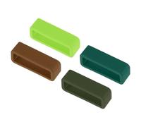 sourcing map Watch Band Strap Loops, 22mm Width Rubber Fastener Rings Silicone Watch Retainers for Watch Band Mix Colors 4Pcs