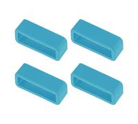 sourcing map Watch Band Strap Loops, Rubber Replacement Fastener Rings Silicone Watch Holder Keeper for 19mm Width Watch Band, Turquoise Blue 4 Pcs