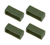 sourcing map Watch Band Strap Loops, Rubber Replacement Fastener Rings Silicone Watch Holder Keeper for 18mm Width Watch Band, Dark Green 4 Pcs