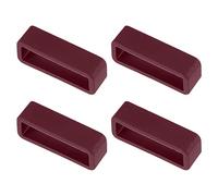 sourcing map Watch Band Strap Loops, Rubber Replacement Fastener Rings Silicone Watch Holder Keeper for 22mm Width Watch Band, Wine Red 4 Pcs