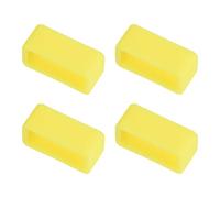 sourcing map Watch Band Strap Loops, Rubber Replacement Fastener Rings Silicone Watch Holder Keeper for 16mm Width Watch Band, Yellow 4 Pcs