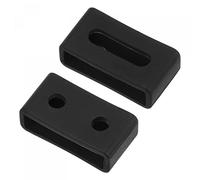 sourcing map Watch Band Strap Loops, Rubber Replacement Fastener Rings Silicone Watch Holder Keeper for 22mm Width Watch Band, Black 2 Pcs