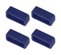 sourcing map Watch Band Strap Loops, Rubber Replacement Fastener Rings Silicone Watch Holder Keeper for 16mm Width Watch Band, Deep Blue 4 Pcs
