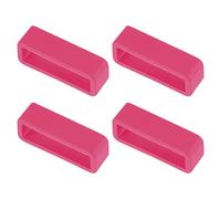 sourcing map Watch Band Strap Loops, Rubber Replacement Fastener Rings Silicone Watch Holder Keeper for 22mm Width Watch Band, Rose Red 4 Pcs