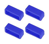 sourcing map Watch Band Strap Loops, Rubber Replacement Fastener Rings Silicone Watch Holder Keeper for 16mm Width Watch Band, Blue 4 Pcs