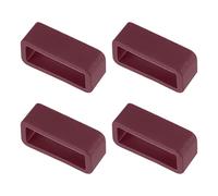 sourcing map Watch Band Strap Loops, Rubber Replacement Fastener Rings Silicone Watch Holder Keeper for 16mm Width Watch Band, Wine Red 4 Pcs