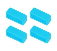 sourcing map Watch Band Strap Loops, Rubber Replacement Fastener Rings Silicone Watch Holder Keeper for 16mm Width Watch Band, Light Blue 4 Pcs