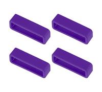 sourcing map Watch Band Strap Loops, Rubber Replacement Fastener Rings Silicone Watch Holder Keeper for 26mm Width Watch Band, Purple 4 Pcs