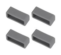sourcing map Watch Band Strap Loops, Rubber Replacement Fastener Rings Silicone Watch Holder Keeper for 18mm Width Watch Band, Deep Gray 4 Pcs