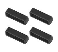 sourcing map Watch Band Strap Loops, Rubber Replacement Fastener Rings Silicone Watch Holder Keeper for 26mm Width Watch Band, Black 4 Pcs