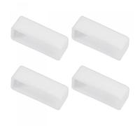sourcing map Watch Band Strap Loops, Rubber Replacement Fastener Rings Silicone Watch Holder Keeper for 22mm Width Watch Band, White 4 Pcs
