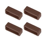 sourcing map Watch Band Strap Loops, Rubber Replacement Fastener Rings Silicone Watch Holder Keeper for 19mm Width Watch Band, Brown 4 Pcs