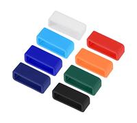 sourcing map Watch Band Strap, Rubber Replacement Fastener Rings Silicone Watch Retainers for 24mm Width Watch Band Mix Color 8 Pcs