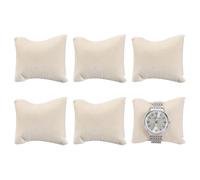 sourcing map Watch Pillow, 6 Pack Watch Pillows Inserts Velvet Watch Cushion Replacement Bracelet Pillow for Wristwatch Jewelry Display Gift Box, Beige