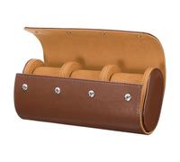 sourcing map Watch Roll Travel Case 3 Slots Portable Leather Watch Cases for Men and Women, Watches Storage Organizer with Removable Pillows for Traveling, Display, Home Storage, Brown