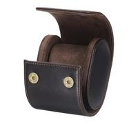 sourcing map Watch Roll Travel Case Single Slot Portable Leather Watch Case for Men and Women, Watches Storage Organizer with Removable Pillows for Traveling, Display, Home Storage, Light Brown