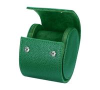 sourcing map Watch Roll Travel Case Single Slot Portable Leather Watch Case for Men and Women, Watches Storage Organizer with Removable Pillow for Traveling, Display, Textured Green