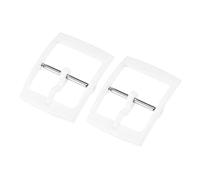 sourcing map Watch Strap Clasp Replacement Plastic Buckle for 16mm Width Watch Bands White 2 Pcs