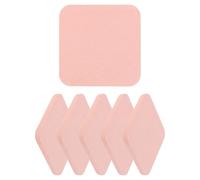 sourcing map Water Absorbent Diatomite Coasters,6 PCS 4" x 4" -Square Water Absorbing Stone Tray for Plants and Cosmetic Bottles, Soap Dish (Pink)