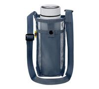 sourcing map Water Bottle Holder with Shoulder Strap, Mesh Water Bottle Sleeve Bag, Crossbody Bottles Carrier Sling Pouch for Hiking Gym Camping Walking Travel, Navy Blue