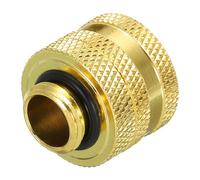 sourcing map Water Cooling Tube Fitting G1/4" to 14mm ID Quick Tighten Compression Rigid Tube Chrome Gold with 1Gasket for Computer PETG Tube