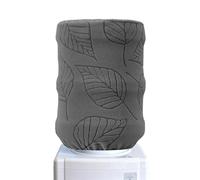 sourcing map Water Dispenser Barrel Dust Cover, Reusable Durable Fabric Water Dispenser Decorative Cover Elastic Fabric Cooler Protector for 2 Gallon Home Office, Leaf Style Dark Gray
