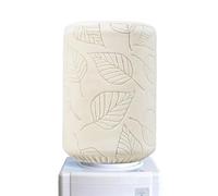 sourcing map Water Dispenser Barrel Dust Cover, Reusable Durable Fabric Water Dispenser Decorative Cover Elastic Fabric Cooler Protector for 5 Gallon Home Office, Leaf Style Beige